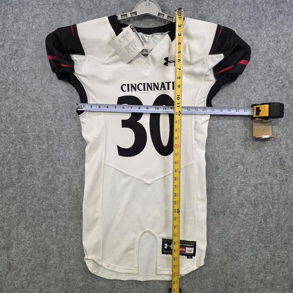 Cincinnati Bearcats Jersey Mens Large White NCAA Football Under Armour Authentic - Picture 7 of 13